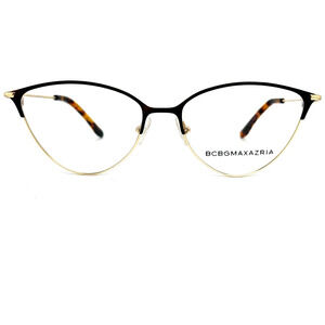 BCBG‎ Maxazria Cat Eye Eyeglasses Made In Italy 54 16 135 Arla Gold H13658